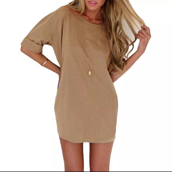 Dresses & Skirts - 3️⃣⬅️ Camel 🐪 Color Tee Shirt Dress 🐪